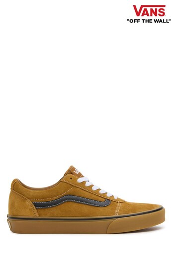 Vans Mens Mustard Yellow Leather Ward Trainers (977972) | £65