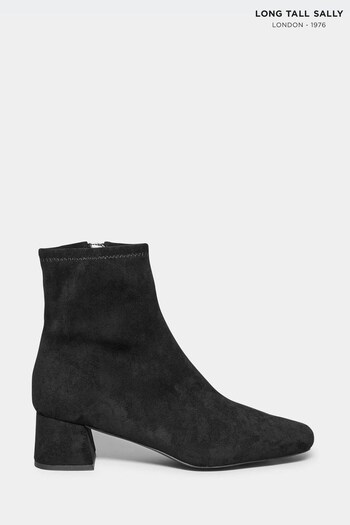 Long Tall Sally Black Suede Heel Boots (978024) | £60