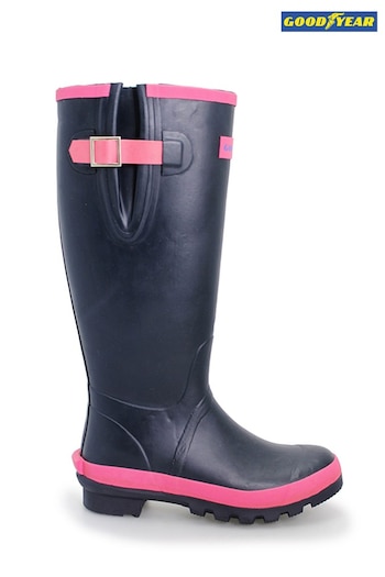 Goodyear Blue Rubber Wellington Boots With Neoprene Lining (978196) | £69