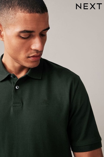 Rich Olive Green Regular Fit Short Sleeve Pique Polo Shirt (978648) | £18