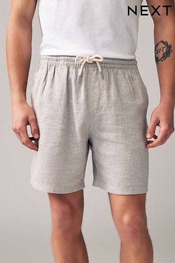 Stone Cotton Linen Dock Shorts high (978919) | £20