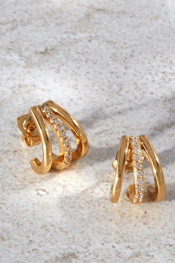 Mint Velvet Gold Tone Claw Earrings (978930) | £39