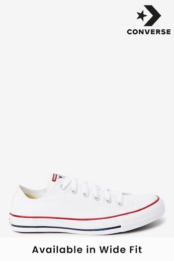 Converse White Wide Fit Chuck Taylor All Star Ox Trainers (978973) | £55