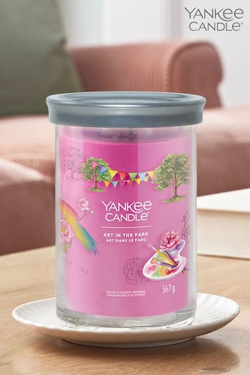 Yankee Candle Pink Signature Large Tumbler Art in the Park Scented Candle (979121) | £32