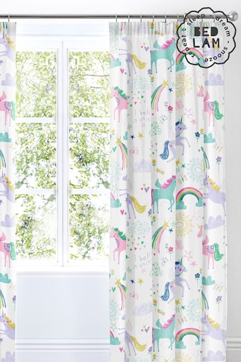 Bedlam Rainbow Unicorn Pencil Pleat Curtains (979341) | £40