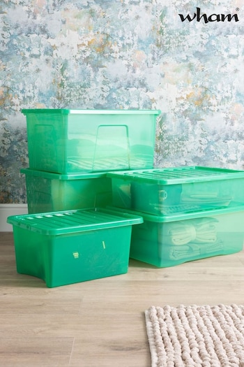 Wham 5 Piece Green Crystal Multisize Storage Set with Lids (979511) | £36