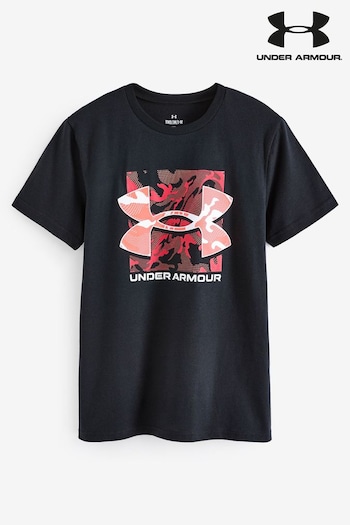 Under orangegrey Armour Box Logo Camo Black T-Shirt (979783) | £22