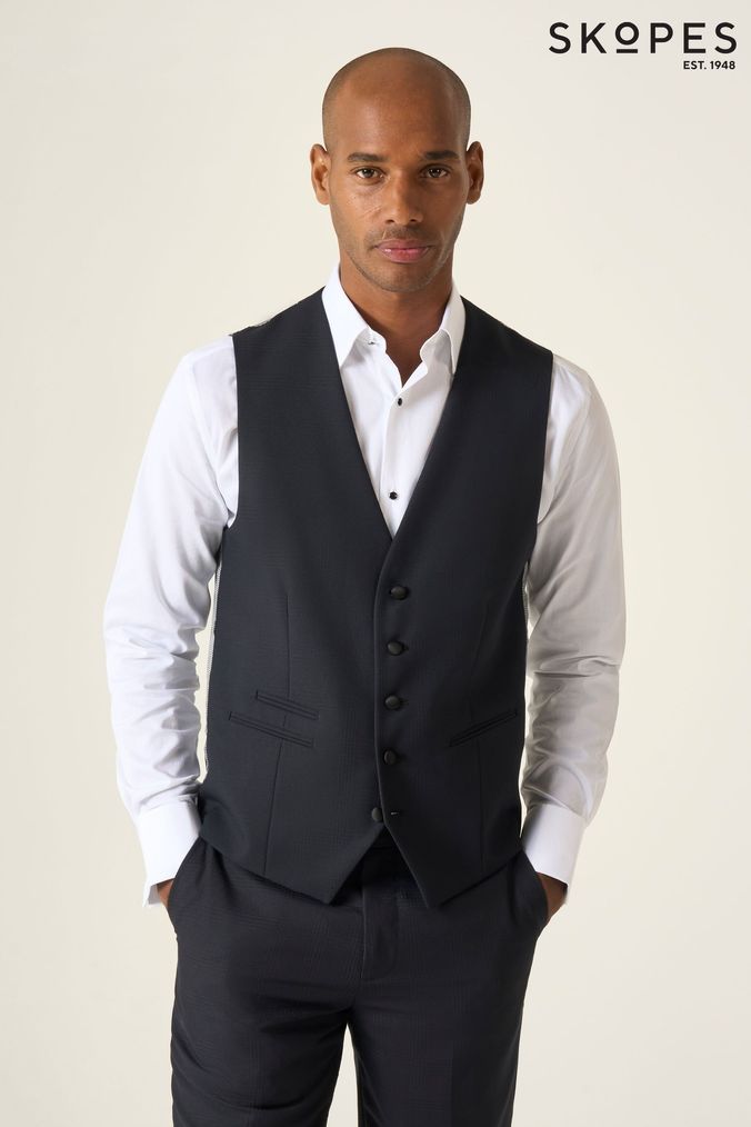 Plain black waistcoat hot sale