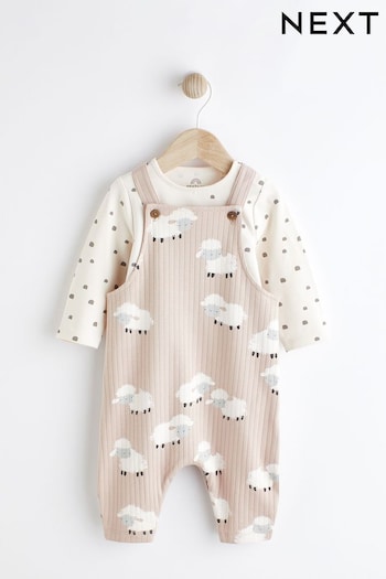 Grey Sheep Baby Dungarees And Bodysuit Set (0mths-3yrs) (980471) | £17 - £19