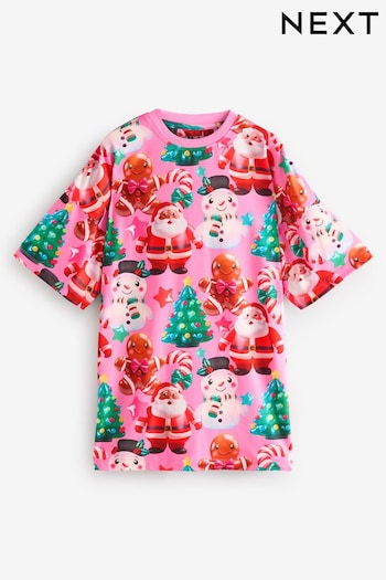 Pink Santa Christmas Nightie (3-16yrs) (980552) | £9 - £12