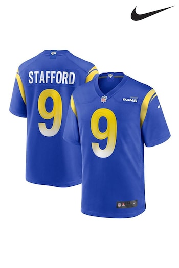 Nike Blue NFL Los Angeles Rams Game Team Colour flyknit Jersey - Matthew Stafford (980662) | £105