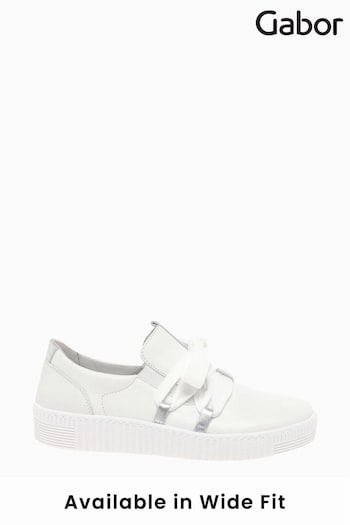 Gabor Waltz White Leather Trainers (980794) | £95