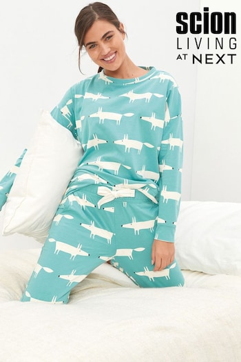 Teal Blue Mr Fox Mr Fox Scion At Next Cotton Pyjamas (980875) | £30