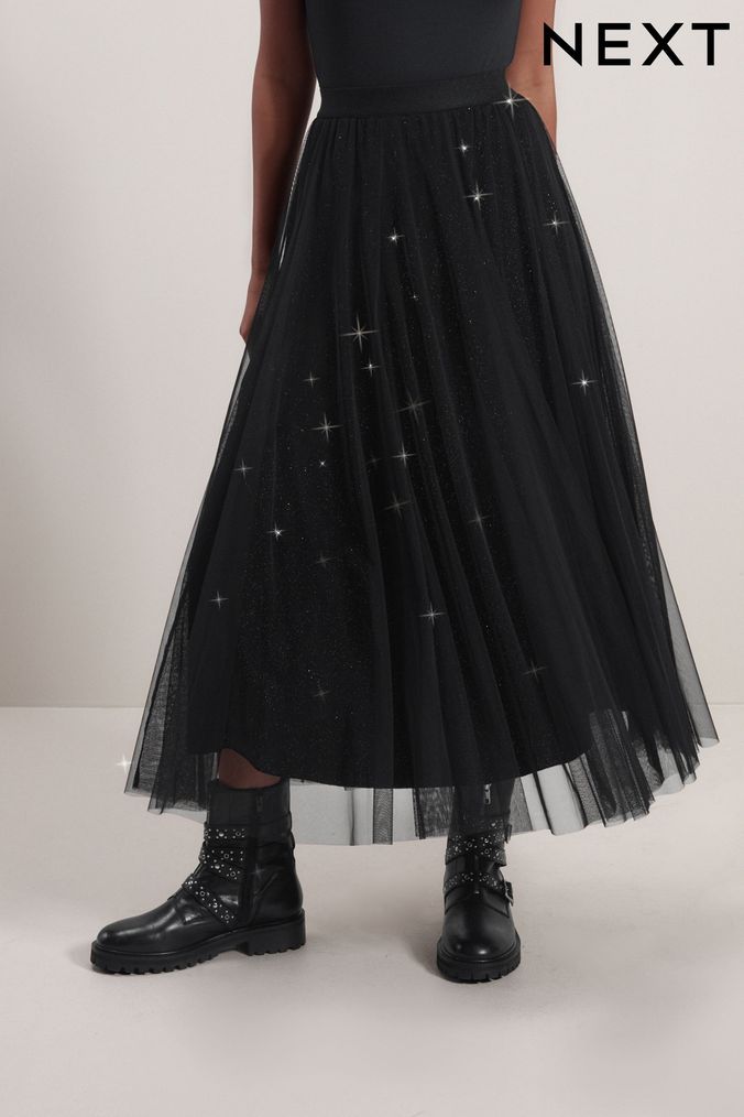 Buy Women s Pleated Velvet Partywear Skirts Online Next UK