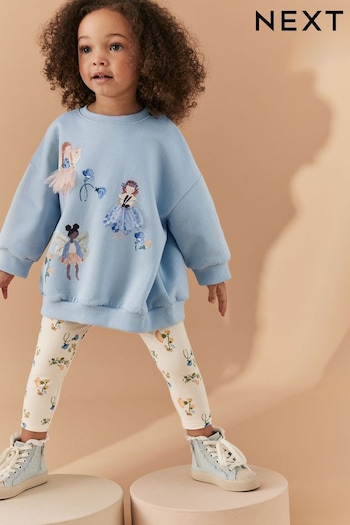Blue Relaxed Fit Sweater And skull Leggings Set (3mths-7yrs) (981344) | £15 - £19