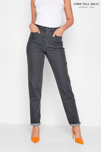 Long Tall Sally Grey UNA Stretch Mom Jeans (981589) | £39