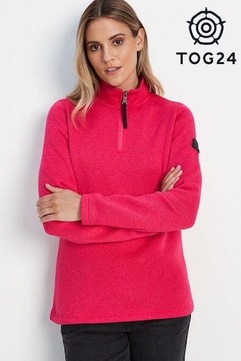 Tog 24 Womens Pink Pearson Knitlook Zipneck Fleece (981603) | £35