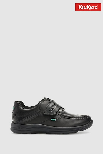 Kickers Junior Reasan Strap Leather placa Shoes (981623) | £55