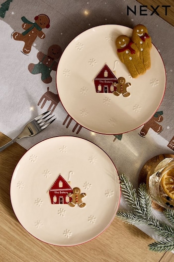 Set of 2 Natural Gingerbread Side Plates (981686) | £16