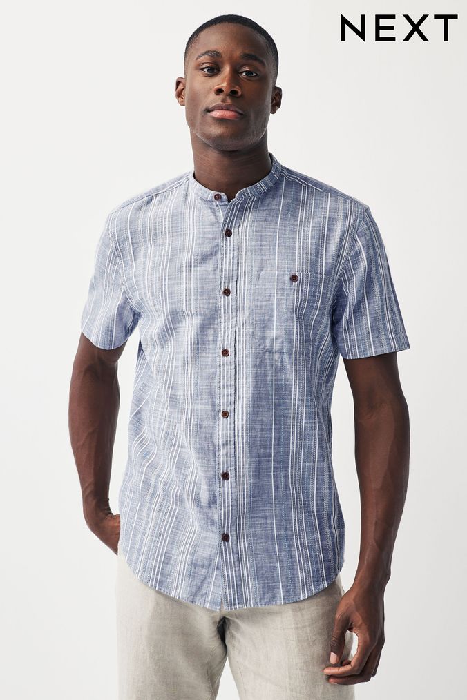 Striped short sleeve clearance button up mens