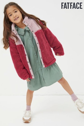 FatFace Pink Elodie Fleece Button Sweatshirt (982370) | £28