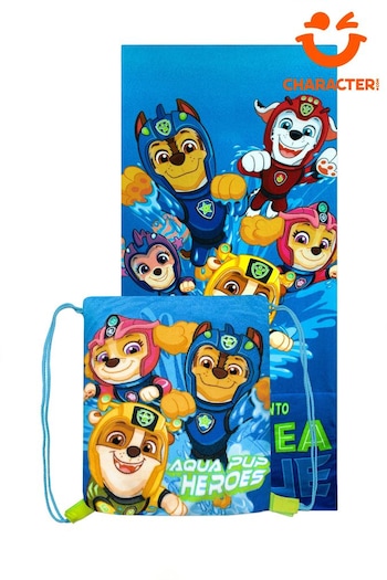 Character Blue PAW Patrol Aqua Pups 2 in1 Towel Bag (982536) | £21