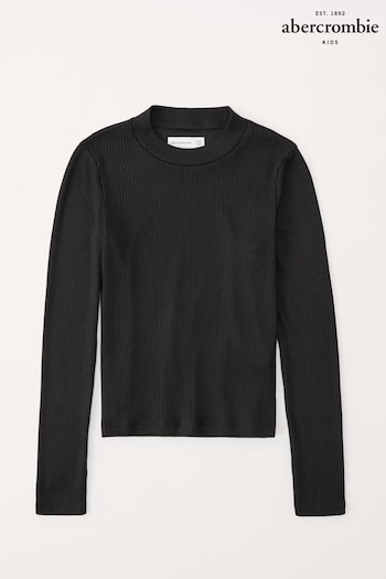 Abercrombie & Fitch Black Essential Cosy Mock Roll Neck Top (982645) | £15