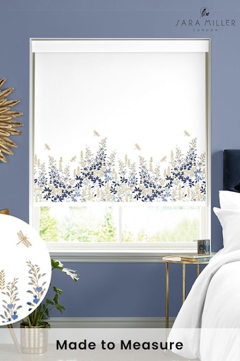 Sara Miller White Wisteria Made to Measure Roller Blinds (983007) | £58