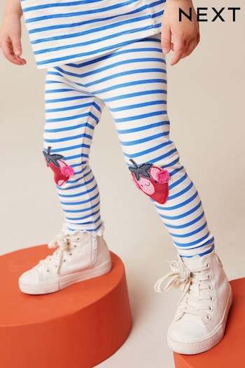 Blue Stripe Strawberry Embellished Moda Leggings (3mths-7yrs) (983194) | £6 - £8