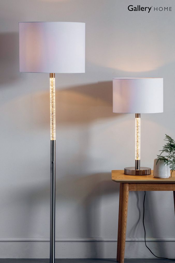 Silver Floor Lamps Tripod Standing Silver Lamps Next UK