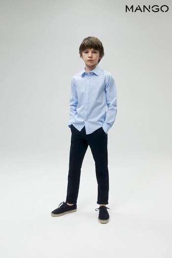 Mango Blue Straight Suit Trousers (983529) | £33
