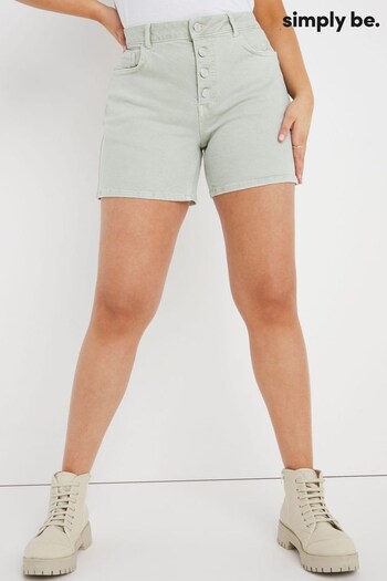 Simply Be Mint Ripped Shorts (983584) | £26