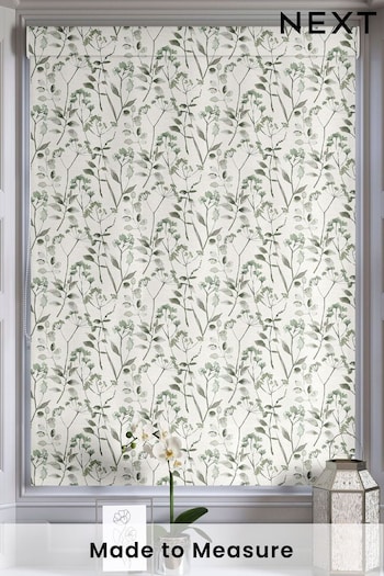 Sage Isla Floral Made To Measure Roman Blinds (983752) | £52