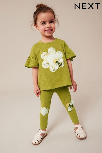 Green Bee Embellished colour Leggings (3mths-7yrs) (983776) | £6 - £8