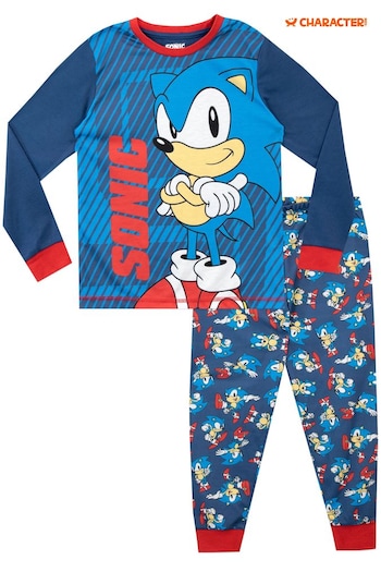Character Blue Sonic Printed Long Sleeve Pyjamas (983790) | £19