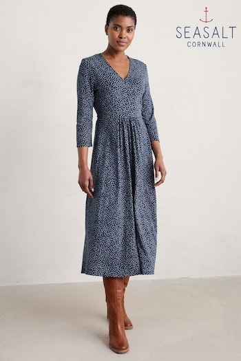 Seasalt Blue Cornwall Carwynnen 3/4 Sleeve Dress (983817) | £66