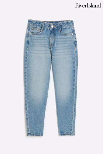 River Island Blue Girls Mom Jeans times (983887) | £20 - £28