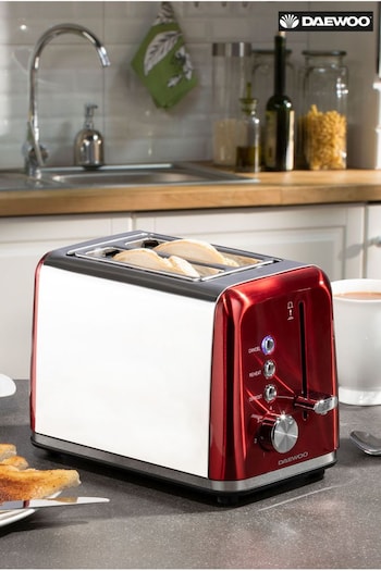 Daewoo Red Kensington 2 Slice Toaster (984105) | £25