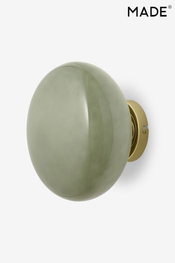 MADE.COM Green Adrianne Glass Wall Light (984165) | £99