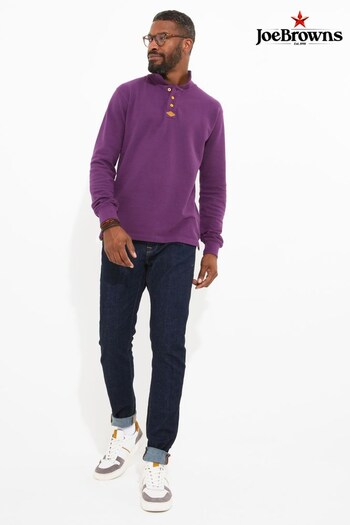 Joe Browns Purple Long Sleeve Perfect Polo Shirt (984200) | £44