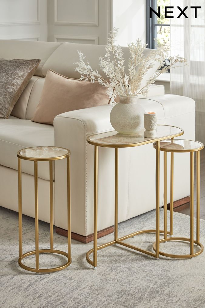 Next gold shop side table