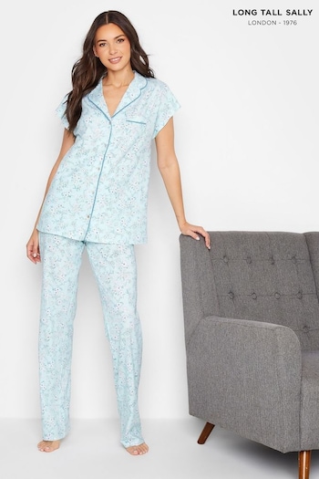 Long Tall Sally Blue Button Through Pyjama Set (984837) | £39