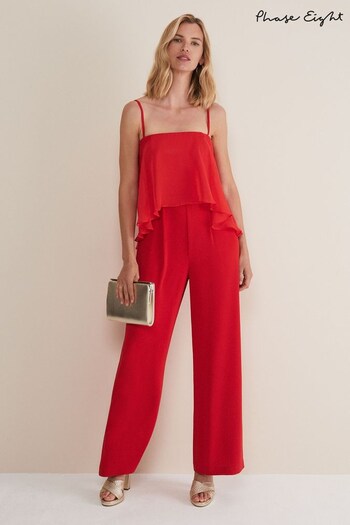 Phase Eight Red Anna Wide Leg Jumpsuit (984913) | £149