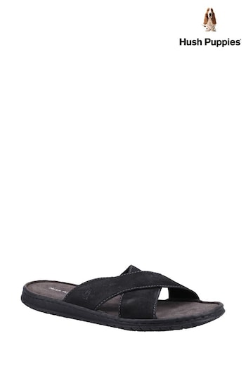 Hush Puppies Nile Black Cross-Over Sandals ankle (985393) | £60