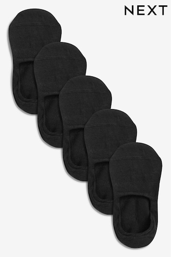 Black Invisible Trainer Socks Five Pack (985853) | £9