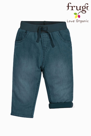 Frugi Blue Organic Cotton Light And Soft Lined Chambray chain-link Jeans (985941) | £29 - £31
