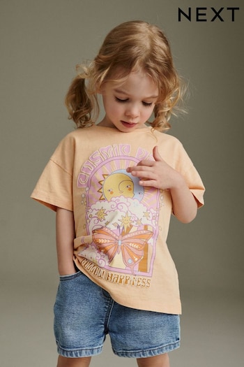 Orange Butterfly Short Sleeve T-Shirt (3mths-7yrs) (986011) | £7 - £9