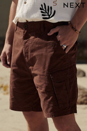 Rust Brown Cotton Cargo Shorts (986061) | £26