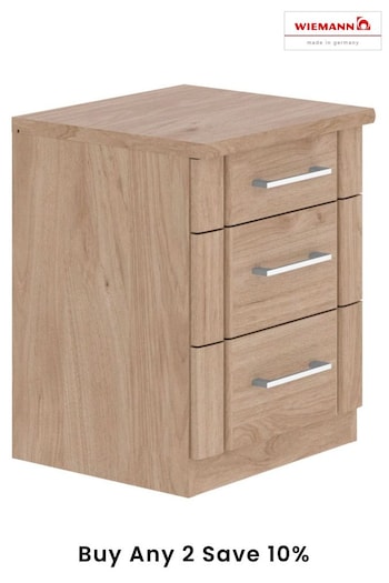 Wiemann Holm Oak Torquay 3 Drawer Bedside Table (986073) | £290