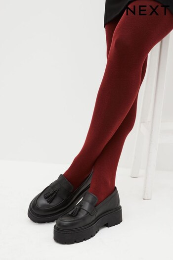 Berry Red 2 Pack Knit Warm Handle Tights (986239) | £14